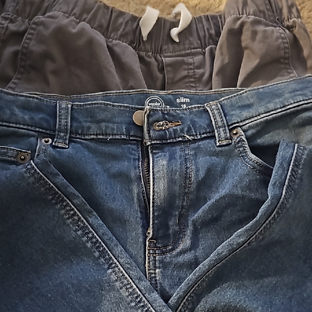 Denim and Gray Kids Bottoms